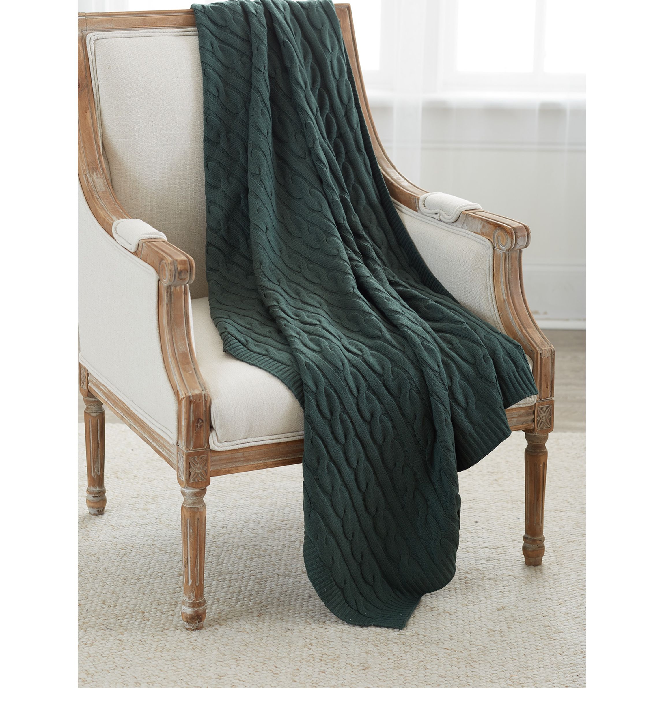 Cable Throw Blanket