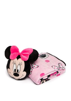 Disney Minnie Mouse 2 Piece Nogginz Blanket And Pillow Set Belk