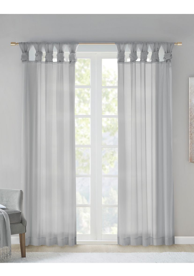 Ceres Twist Tab Voile Sheer Window Pair