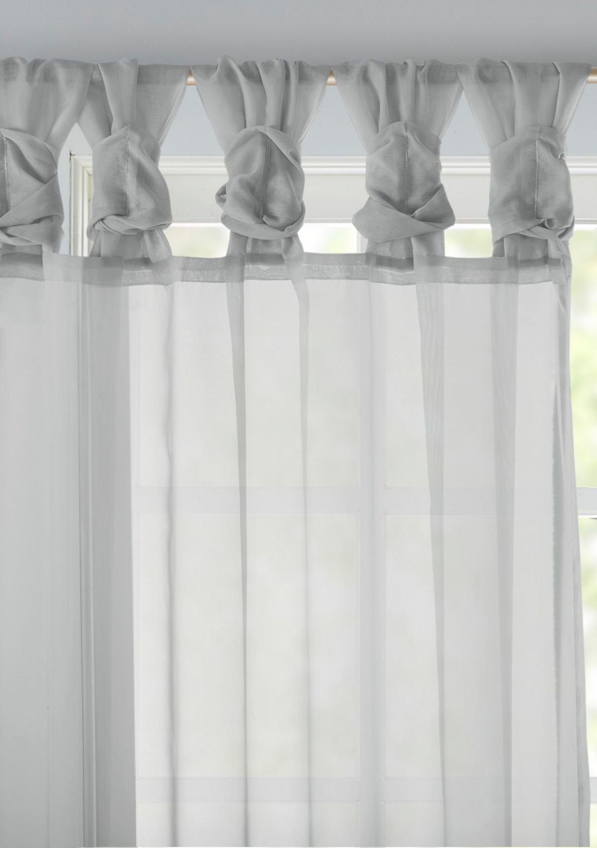Ceres Twist Tab Voile Sheer Window Pair