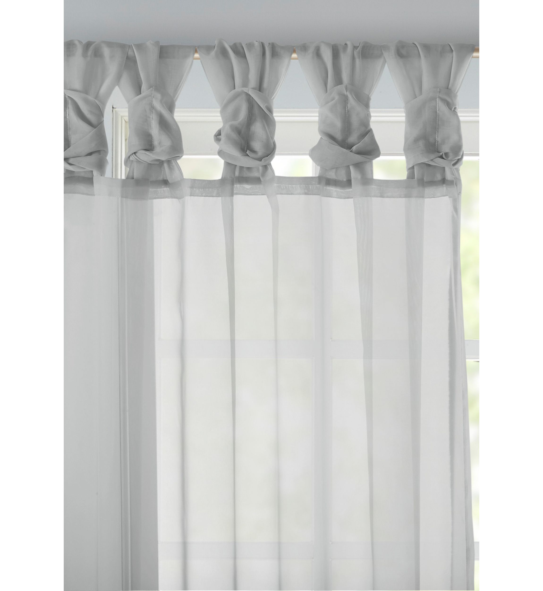Ceres Twist Tab Voile Sheer Window Pair