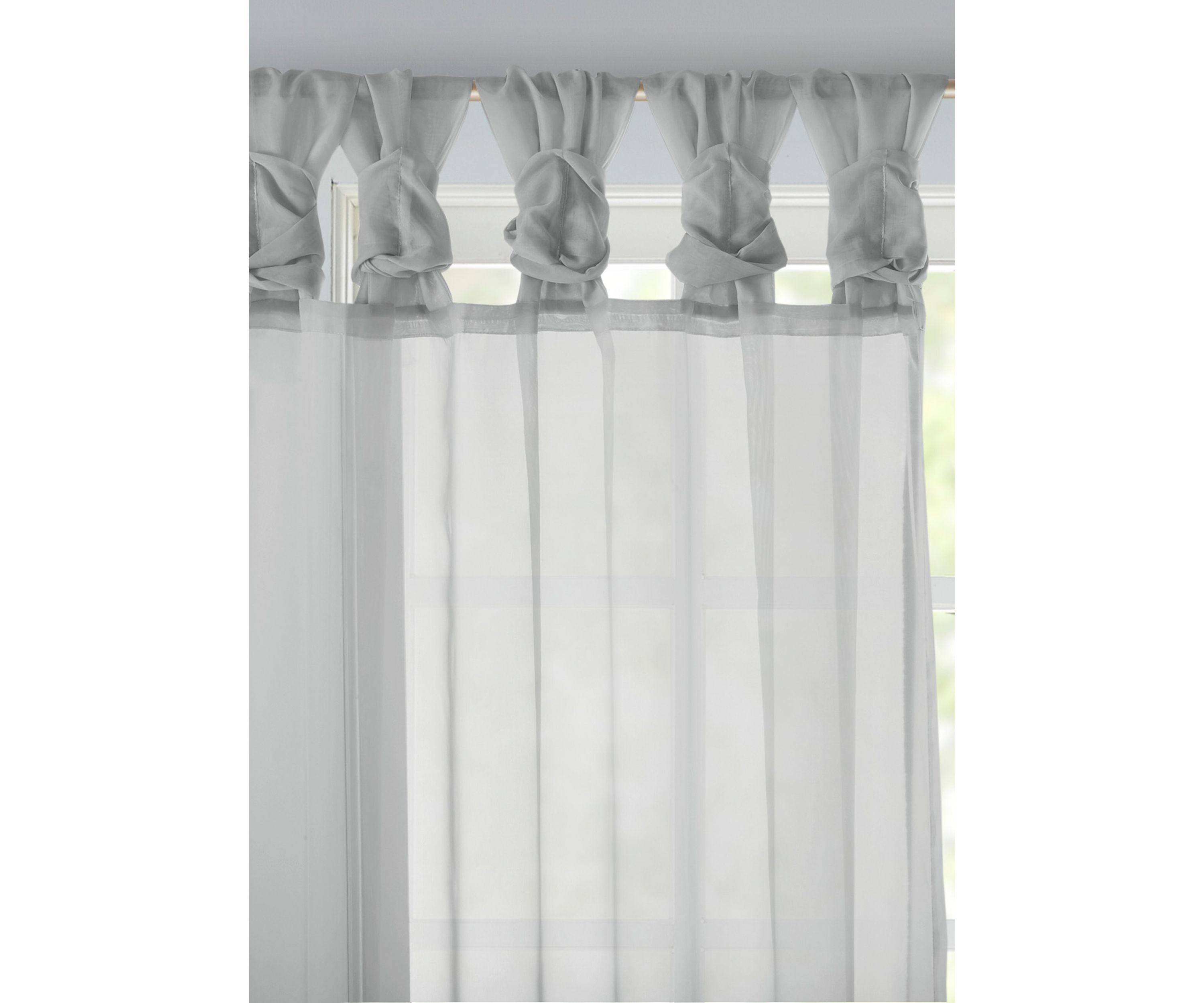 Ceres Twist Tab Voile Sheer Window Pair