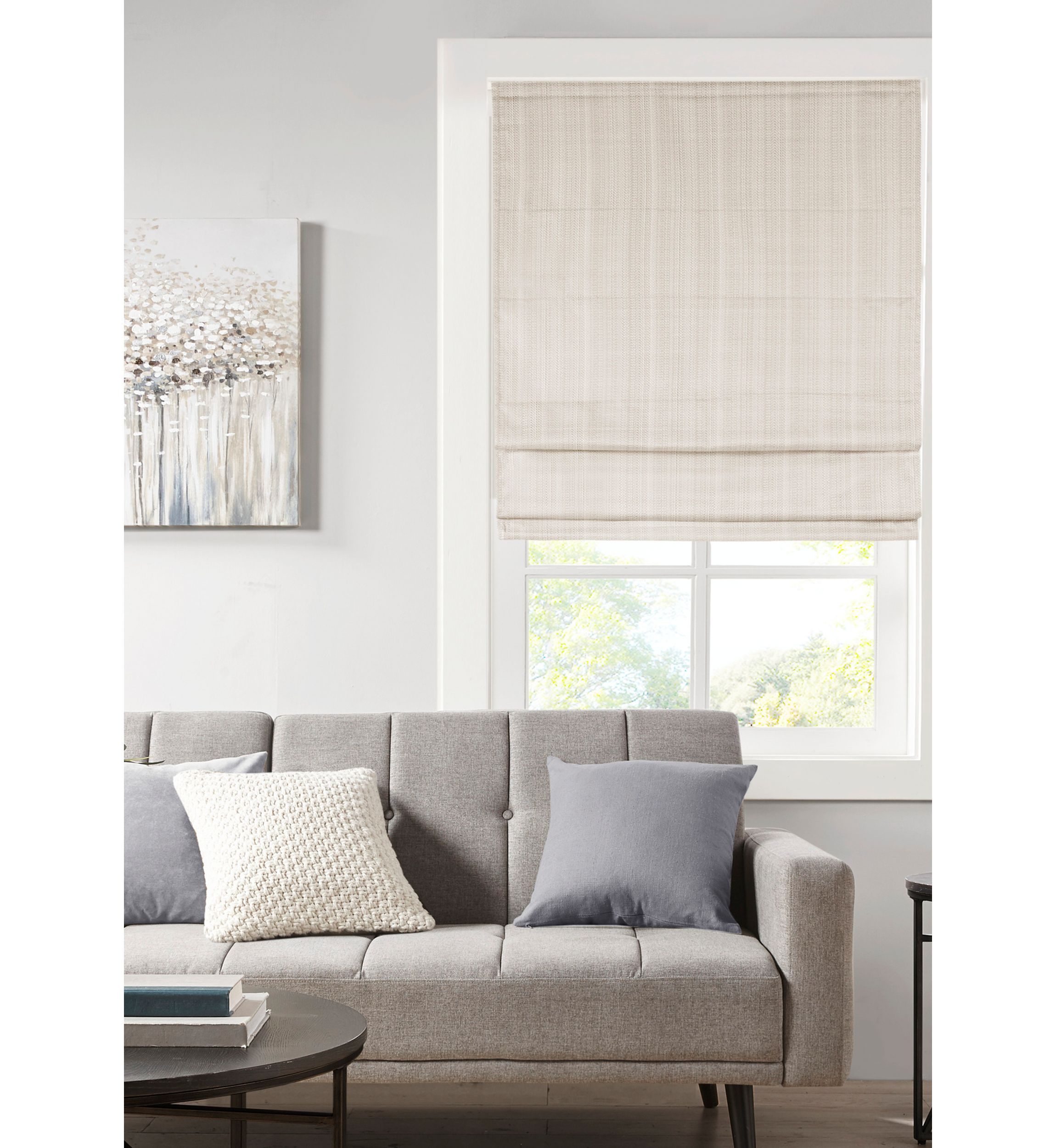 Galen Basketweave Room Darkening Cordless Roman Shade