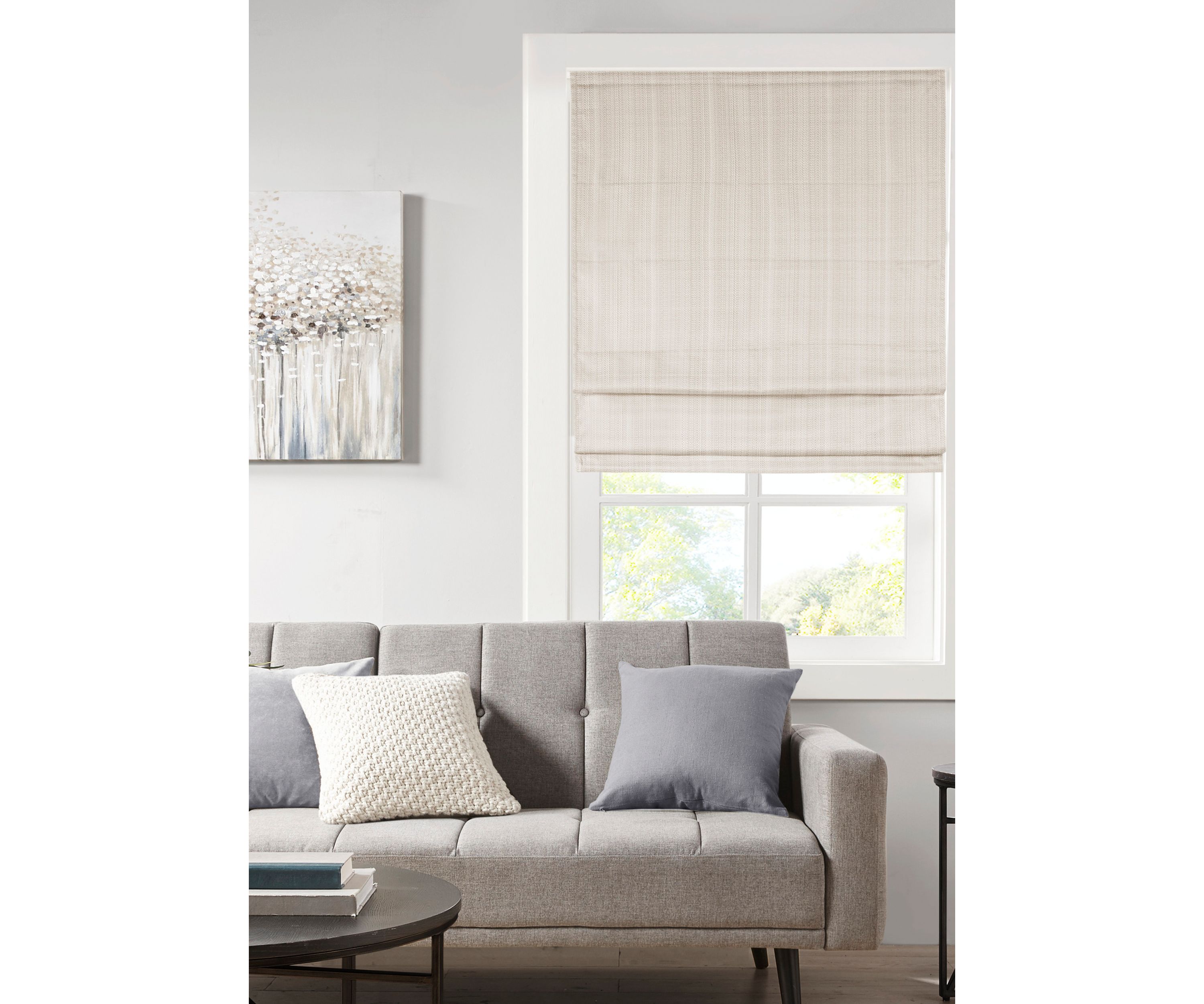 Galen Basketweave Room Darkening Cordless Roman Shade