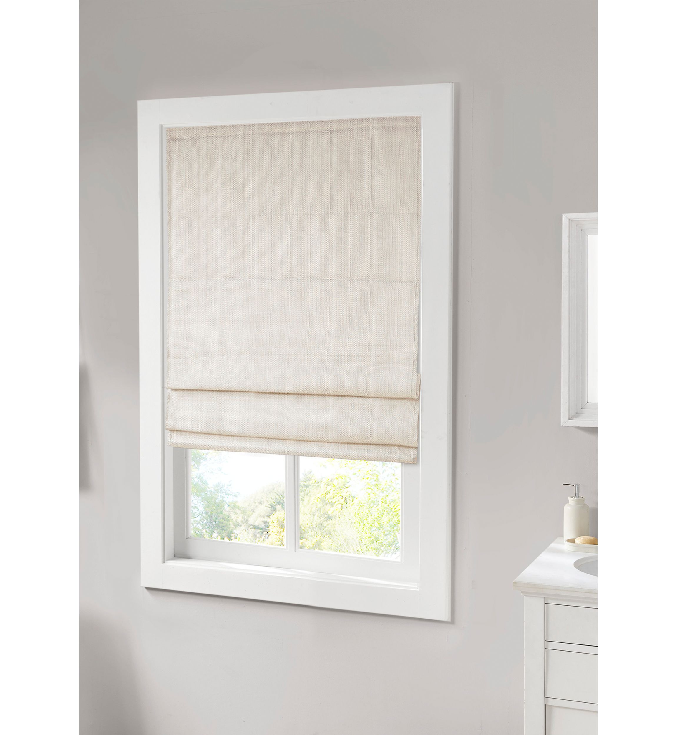 Galen Basketweave Room Darkening Cordless Roman Shade