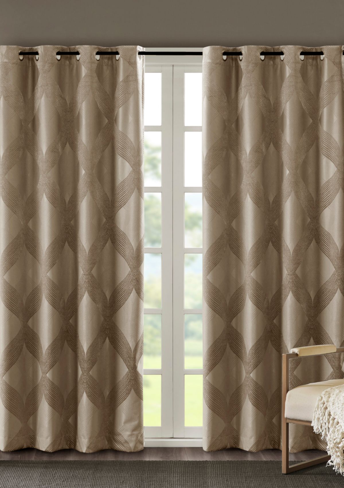 Bentley Ogee Knitted Jacquard Total Blackout Panel
