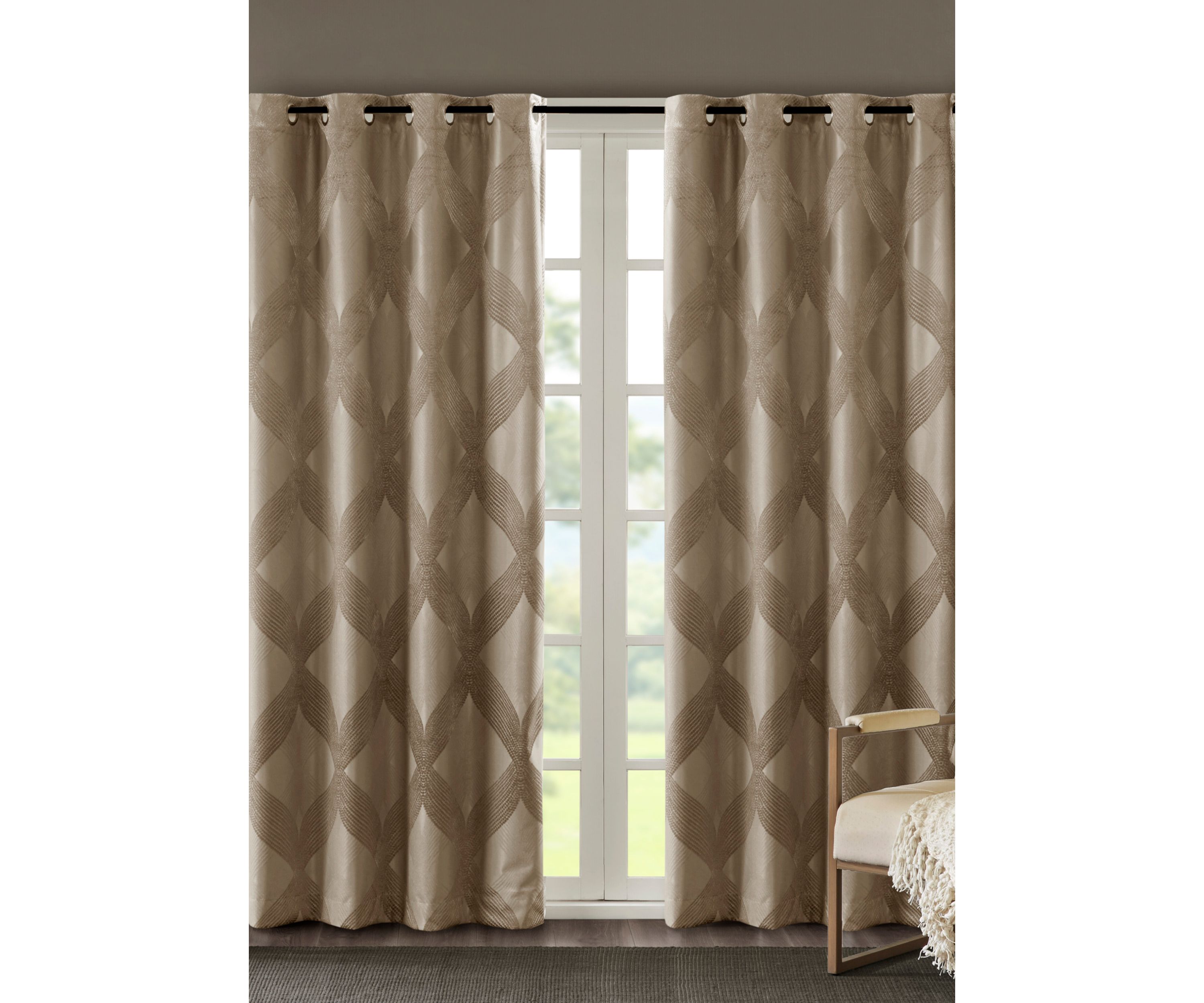 Bentley Ogee Knitted Jacquard Total Blackout Panel