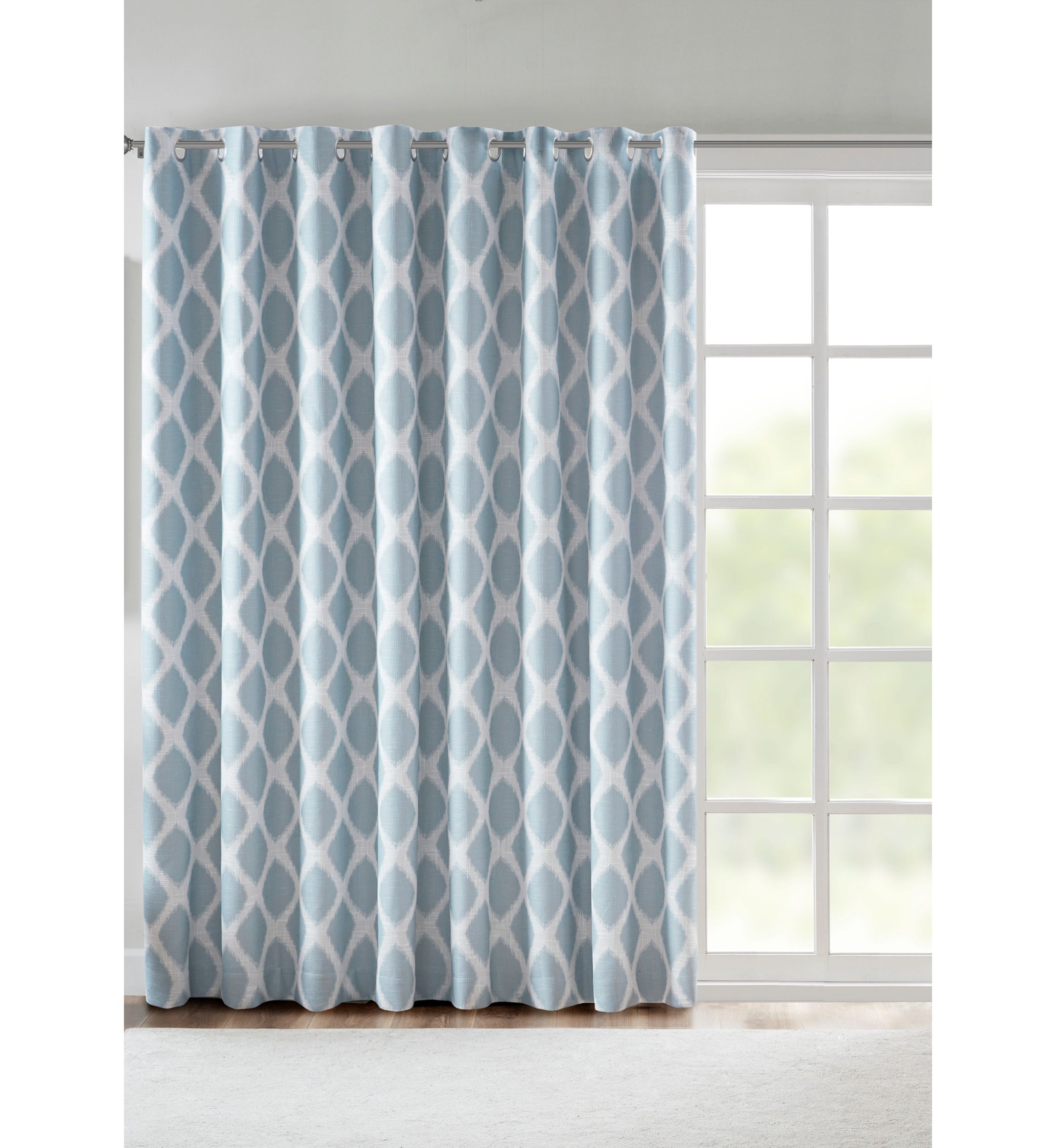 Blakesly Printed Ikat Blackout Patio Curtain