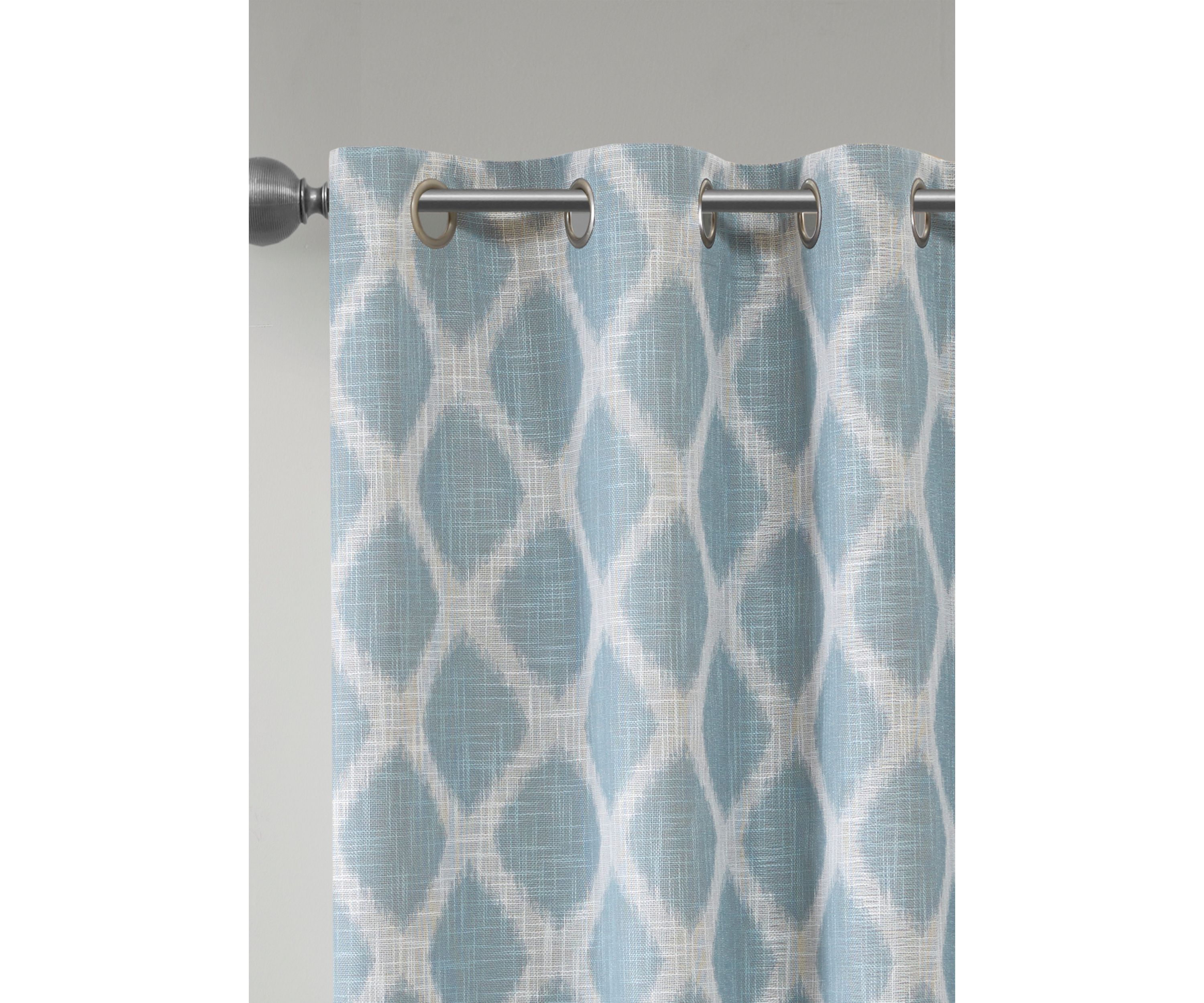 Blakesly Printed Ikat Blackout Patio Curtain
