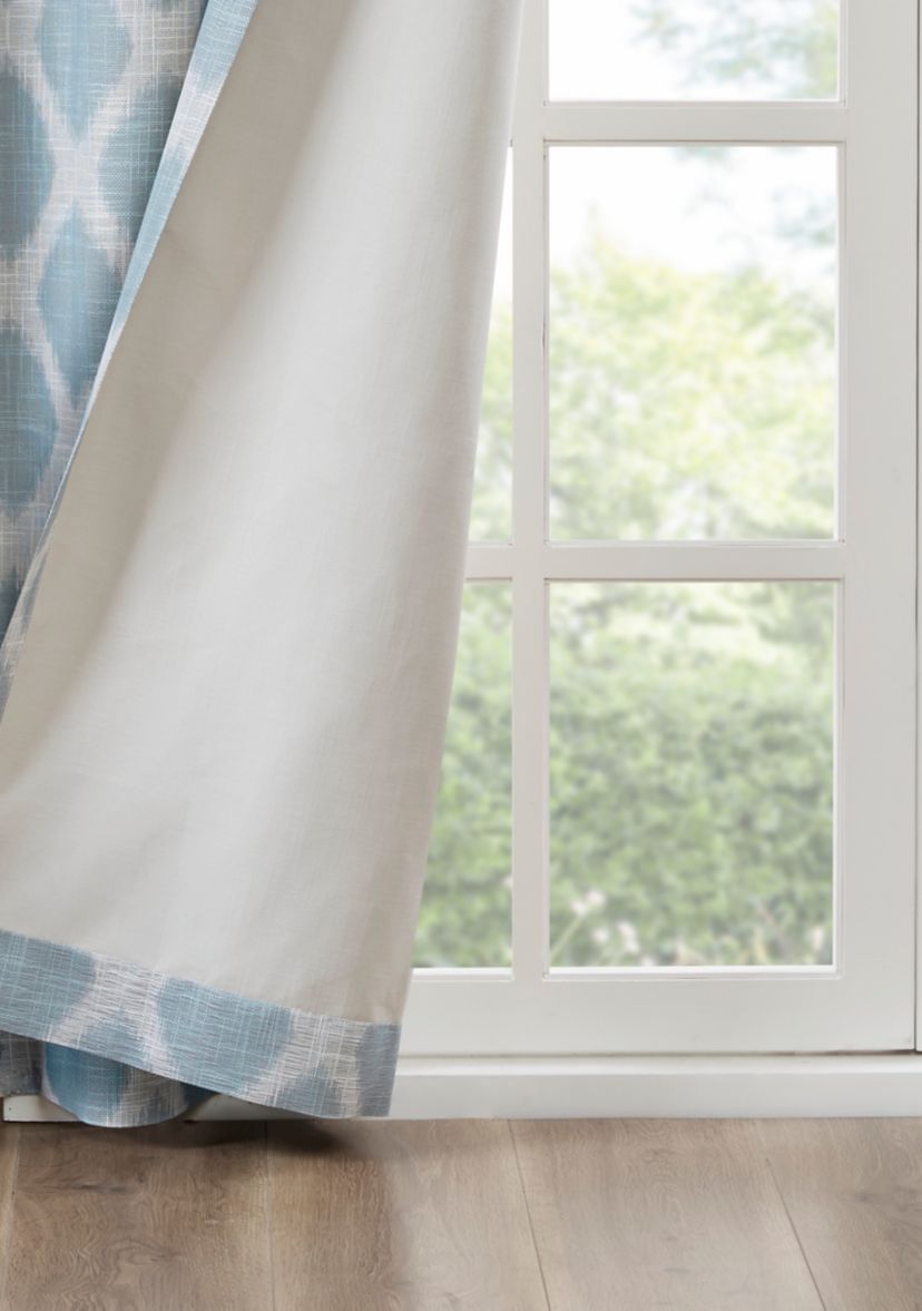 Blakesly Printed Ikat Blackout Patio Curtain