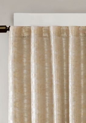 Cassius Marble Jacquard Total Blackout Rod Pocket/Back Tab Curtain Panel