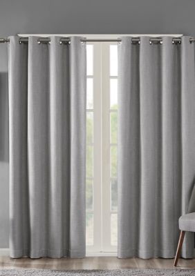 Sun Zero Faux Dupioni Silk Extreme 100 Blackout Back Tab Curtain Panel 5063 Pearl White Faux Silk Solid In 2020 Panel Curtains Tab Curtains Curtains