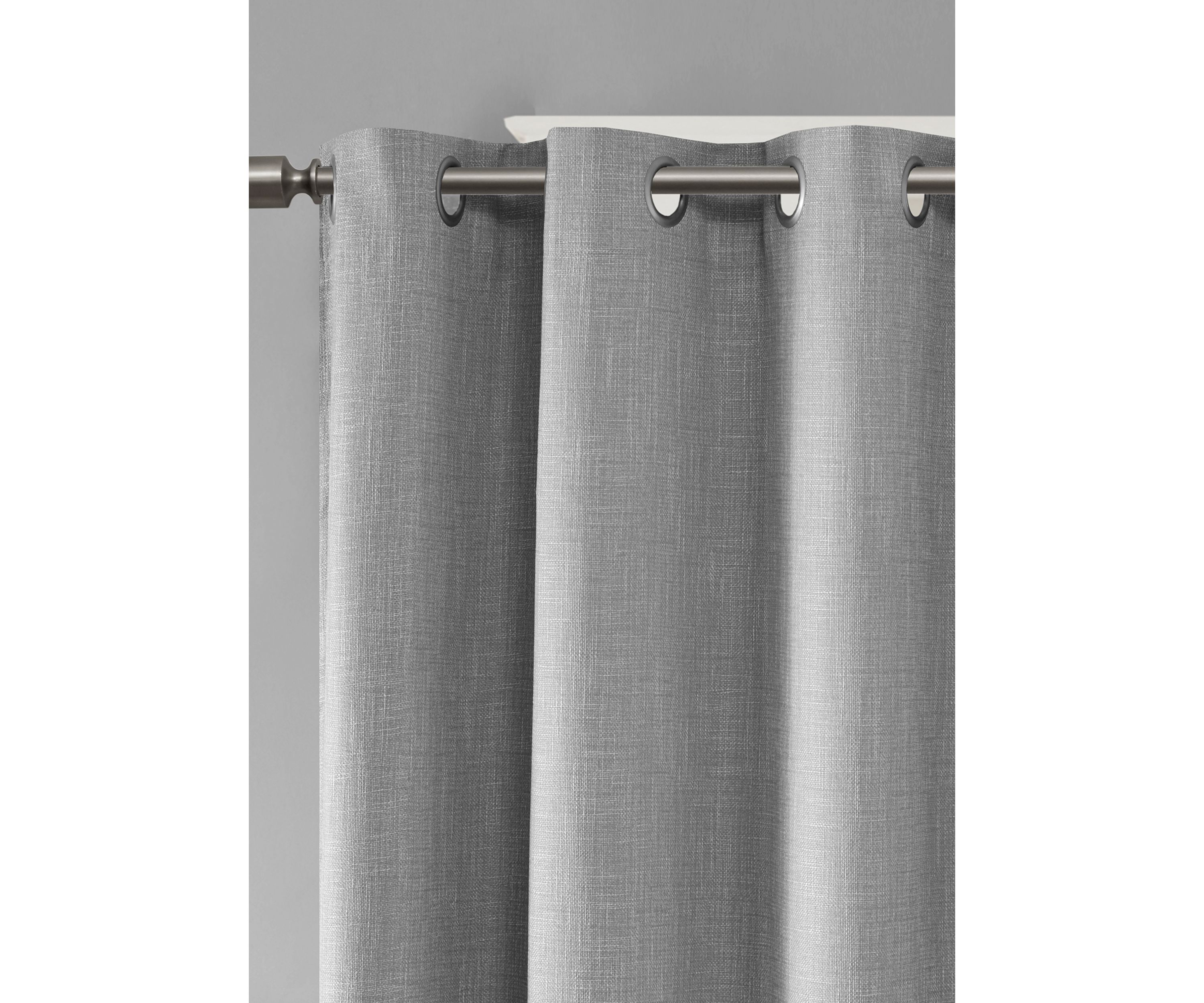 Maya Printed Heathered Blackout Grommet Top Curtain Panel
