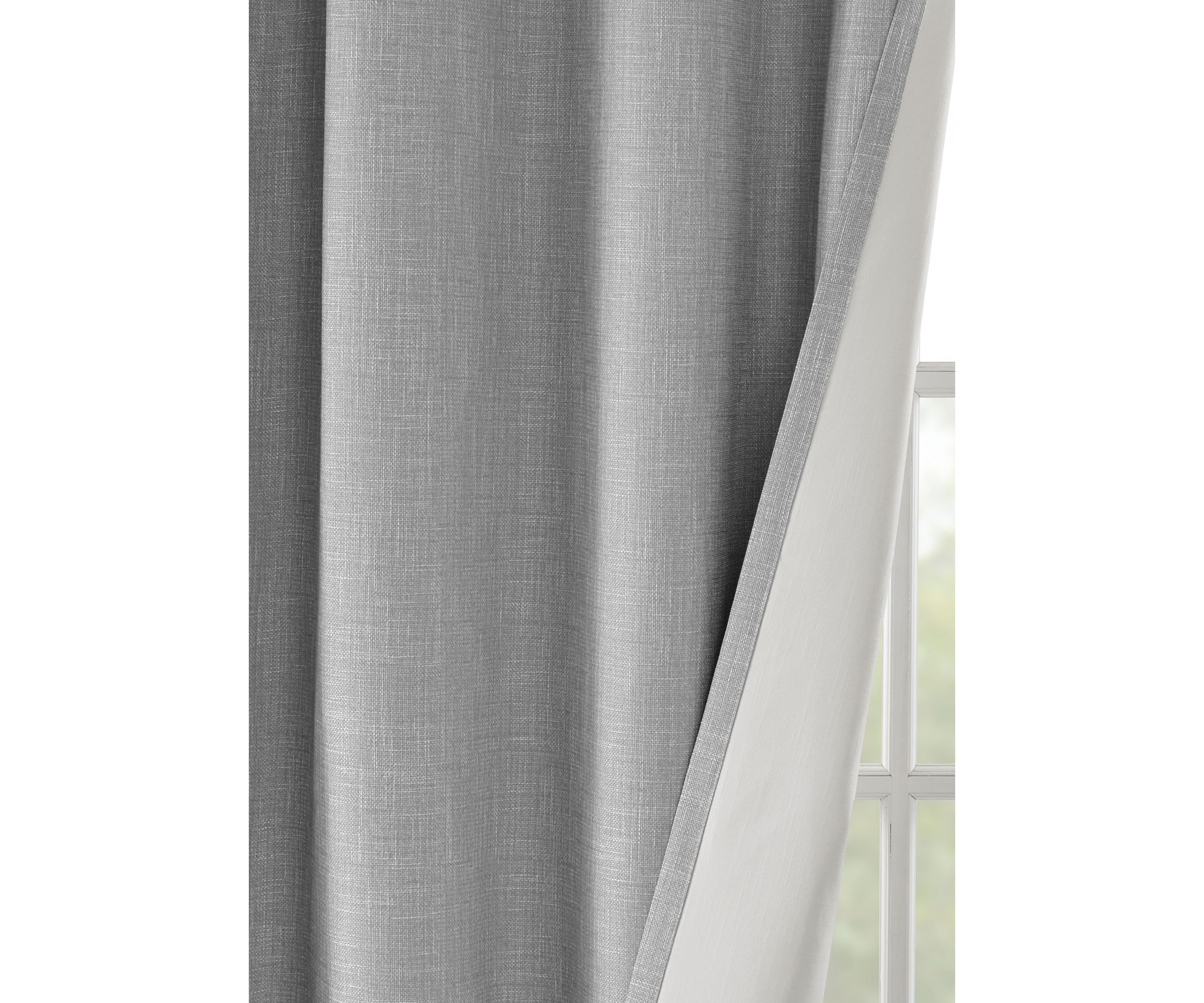 Maya Printed Heathered Blackout Grommet Top Curtain Panel
