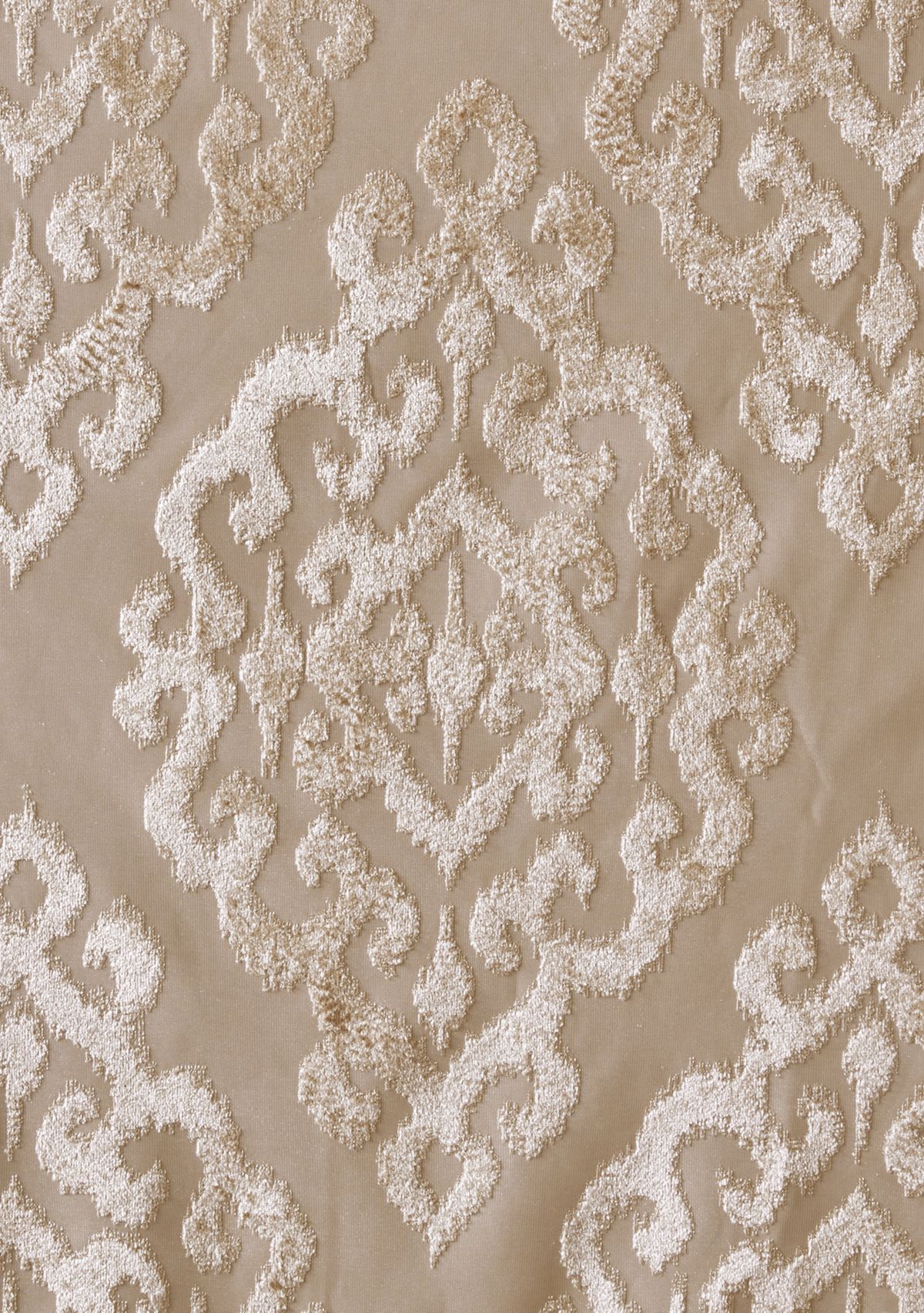 Mirage Knitted Jacquard Damask Total Blackout Grommet Top Curtain Panel