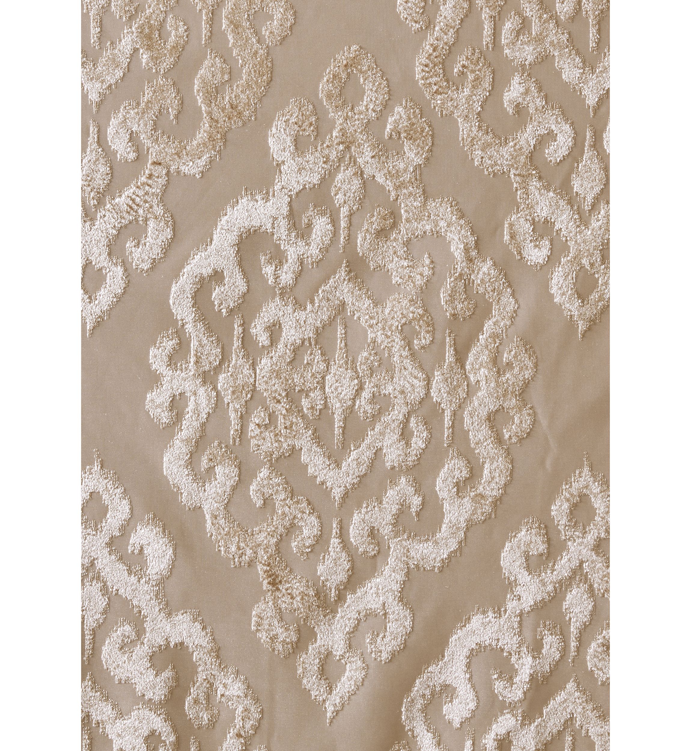 Mirage Knitted Jacquard Damask Total Blackout Grommet Top Curtain Panel