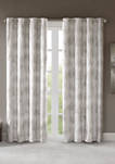 Victorio Printed Jacquard Grommet Top Total Blackout Curtain