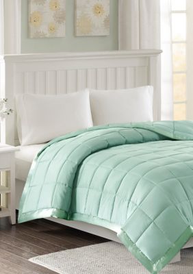 Madison Park Windom Lightweight Down Alternative Blanket with Satin Trim, Twin