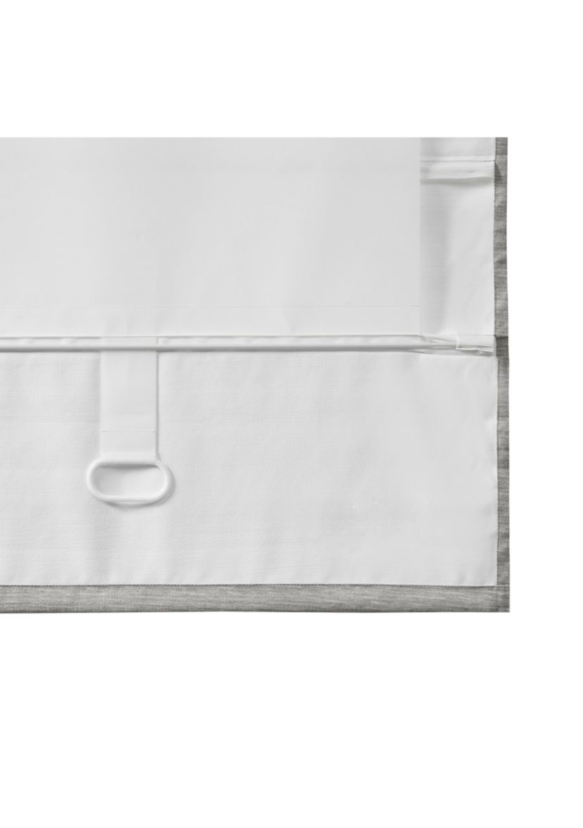 Como Printed Faux Silk Room Darkening Cordless Roman Shade