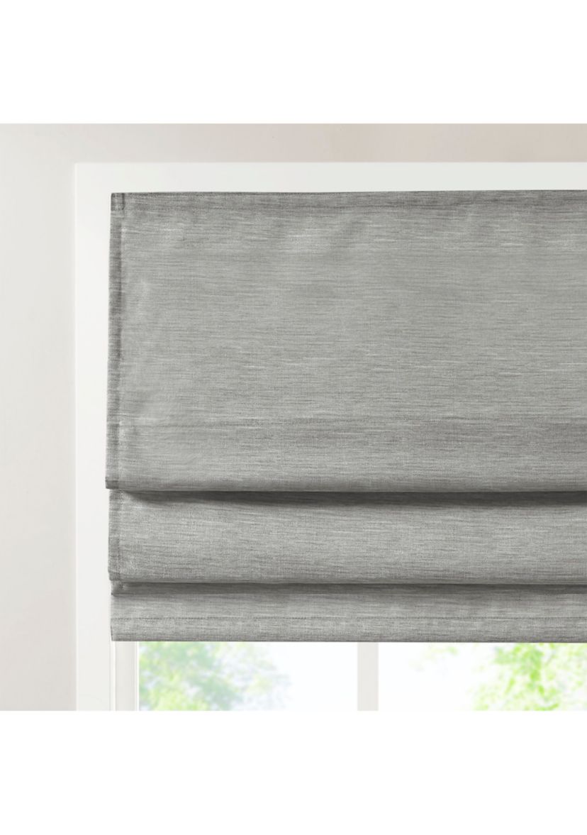 Como Printed Faux Silk Room Darkening Cordless Roman Shade