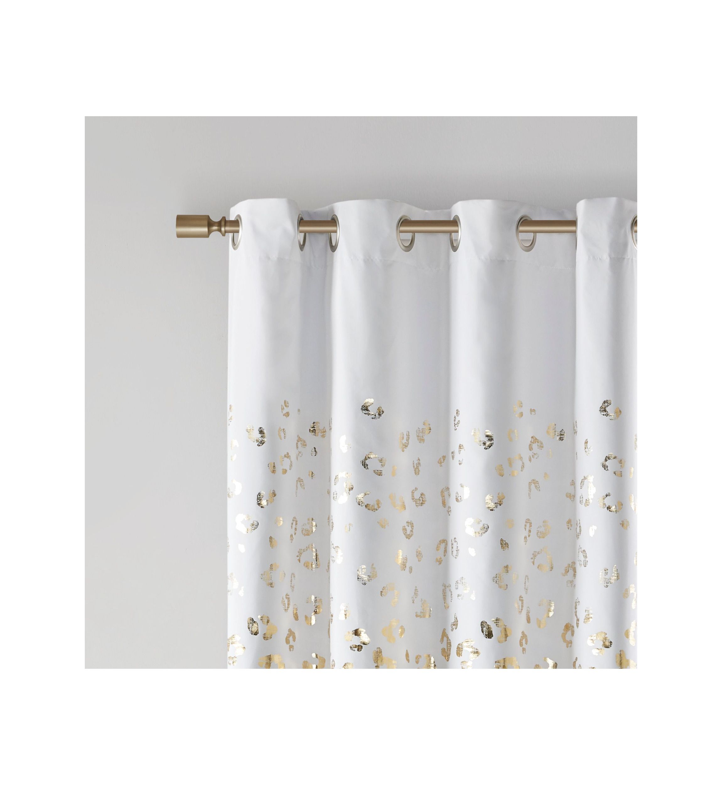 Lillie Grommet Top Metallic Animal Printed Total Blackout Curtain