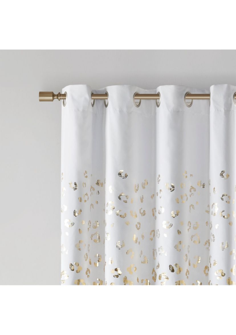 Lillie Grommet Top Metallic Animal Printed Total Blackout Curtain