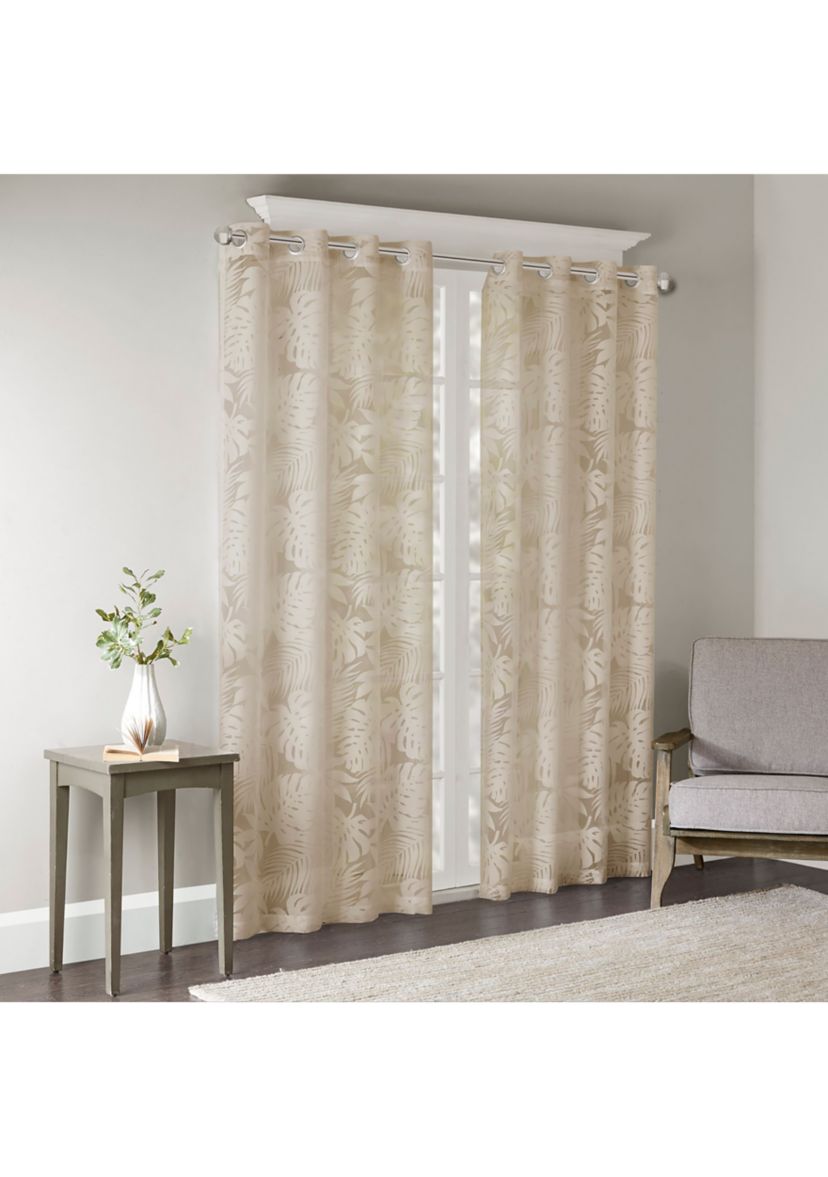 Leilani Palm Leaf Burnout Window Sheer