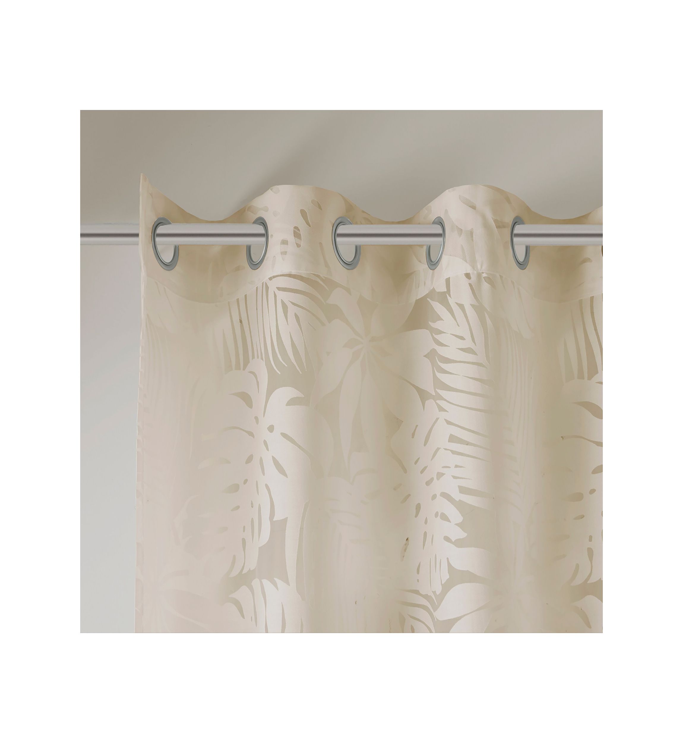 Leilani Palm Leaf Burnout Window Sheer