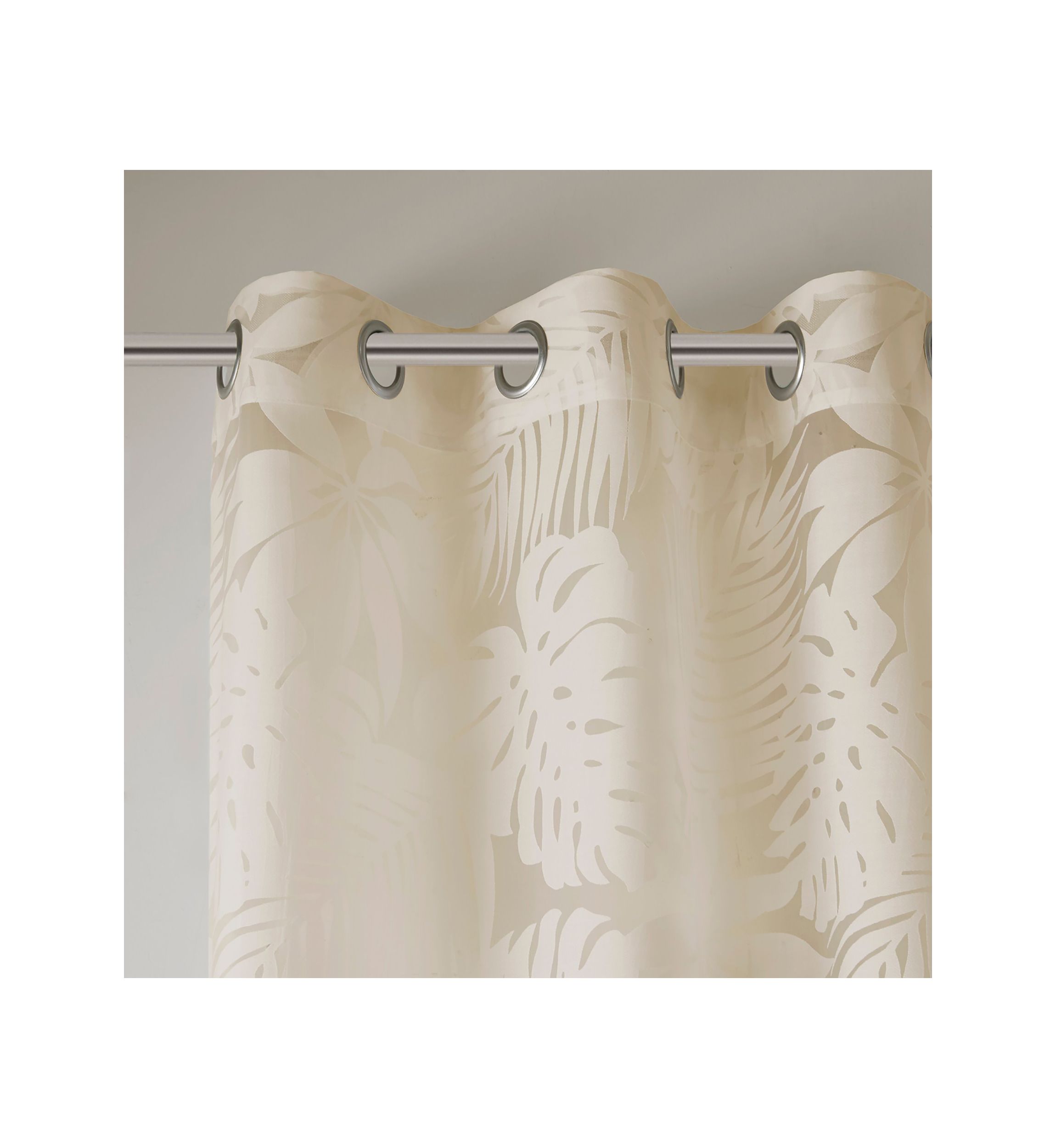 Leilani Palm Leaf Burnout Window Sheer
