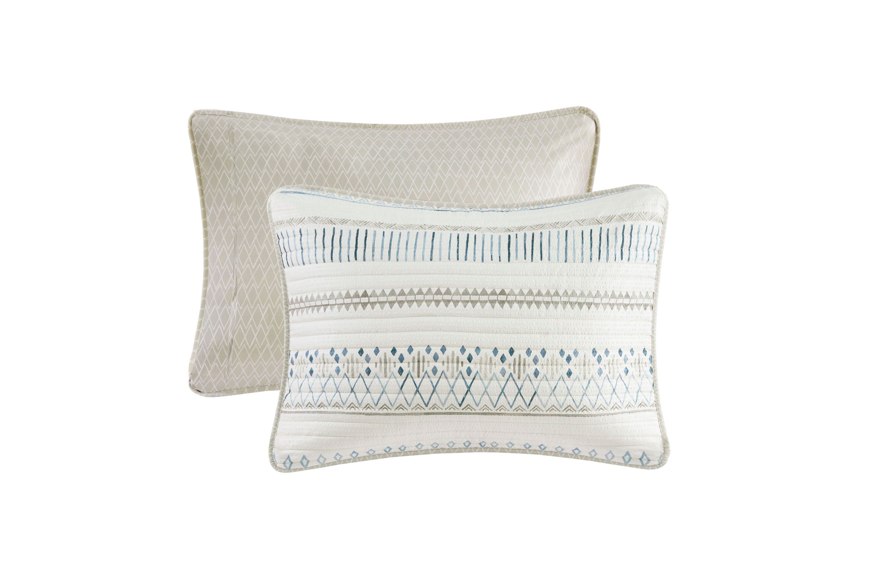 Fraser 3 Piece Printed Microfiber Seersucker Quilt Set
