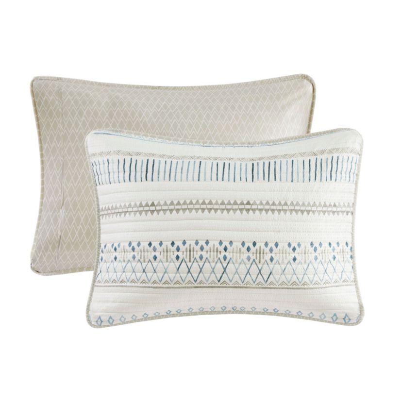 Fraser 3 Piece Printed Microfiber Seersucker Quilt Set