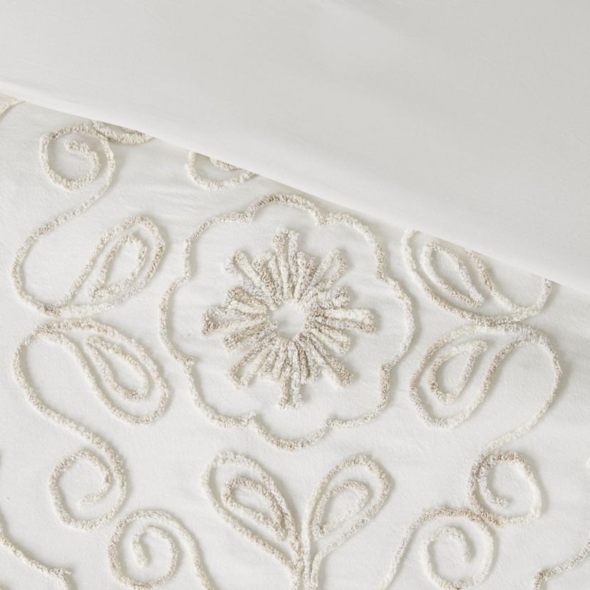 Violette 3 Piece Tufted Cotton Chenille  Coverlet Set