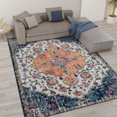 Mateo Boho Medallion Woven Area Rug