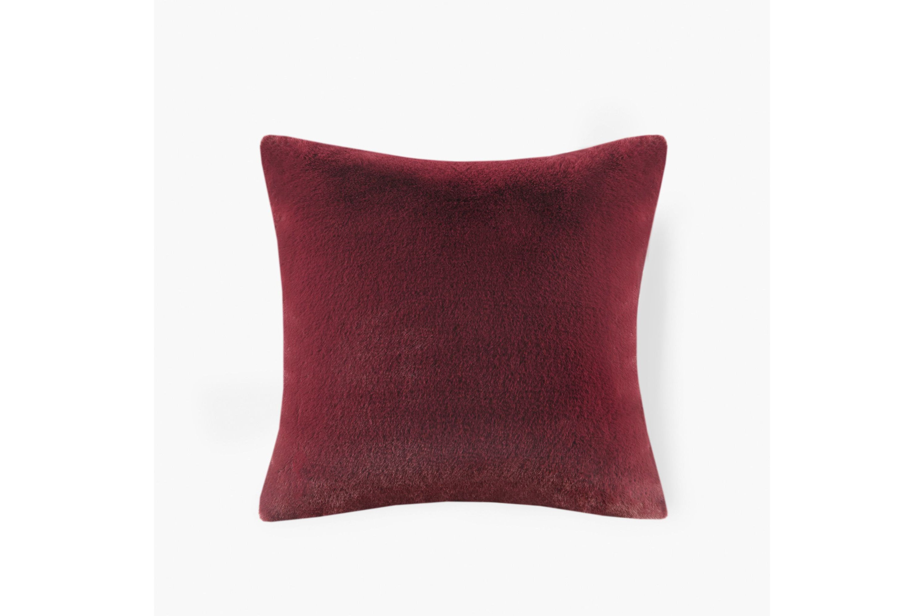 Sable Solid Faux Fur Square Decor Pillow