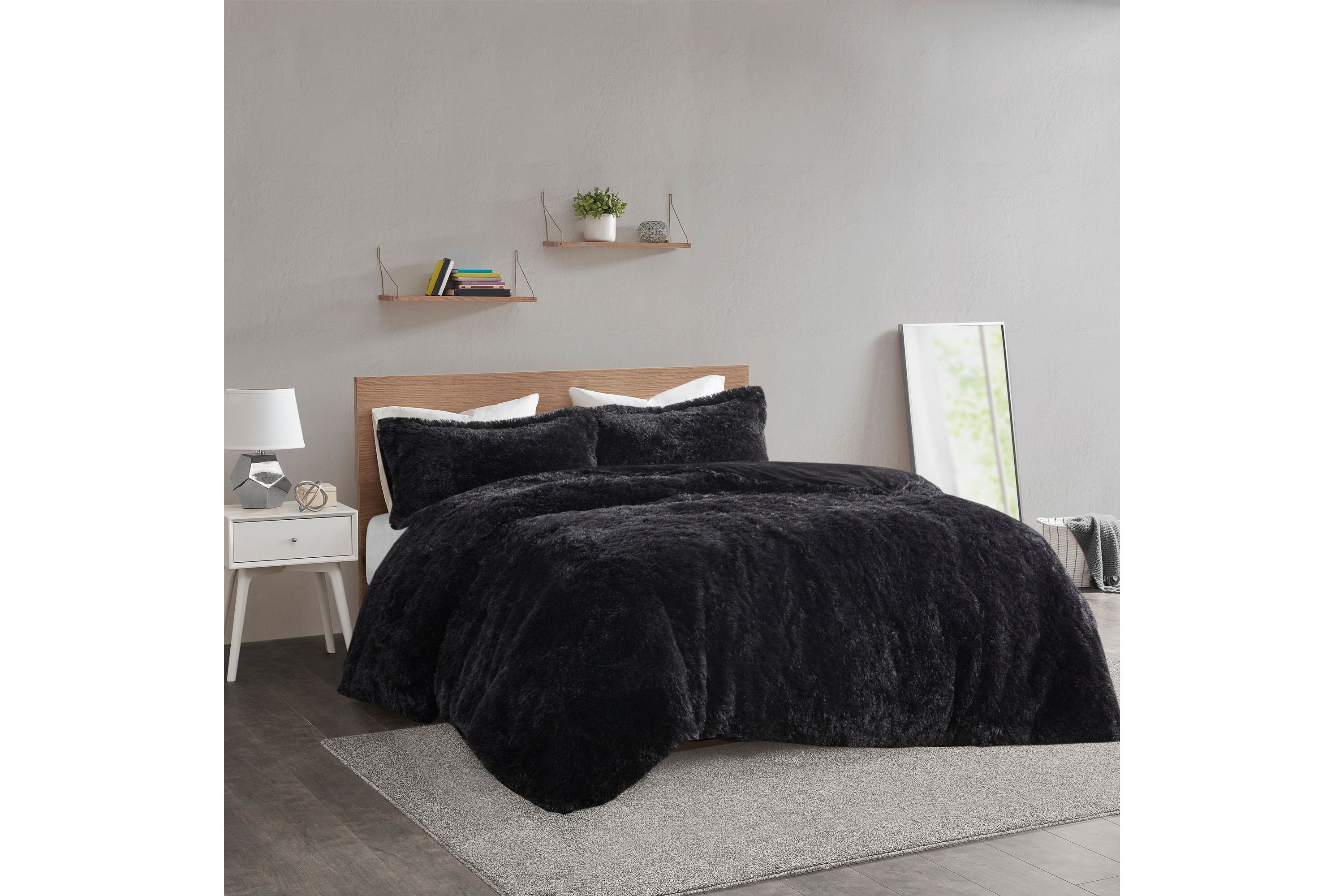 Malea Shaggy Fur Duvet Cover Set