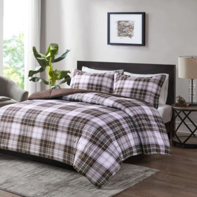 Madison Park Essentials Parkston 3M Scotchgard Down Alternative All Season Comforter Set, Brown, California King