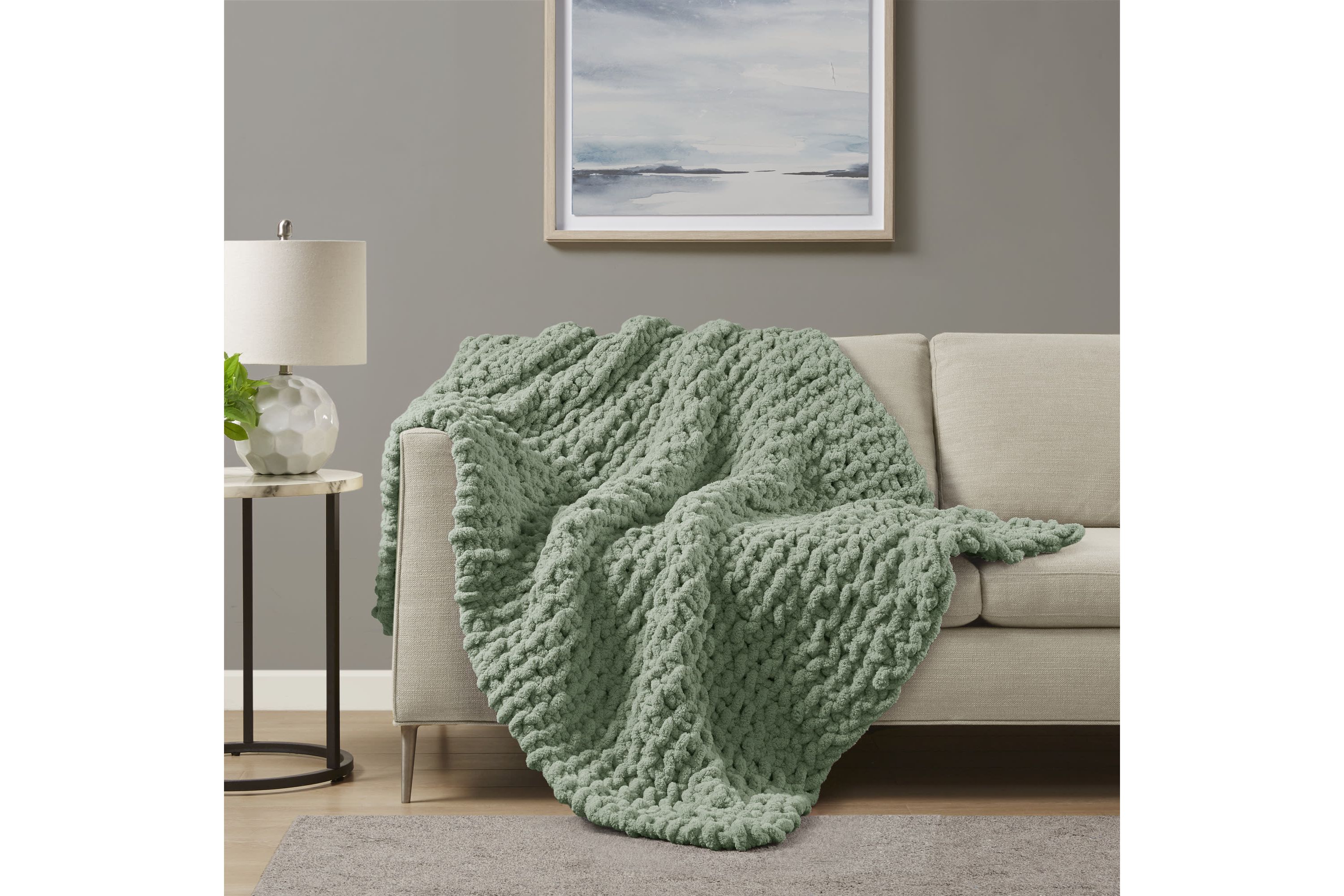 Chenille Chunky Knit Throw