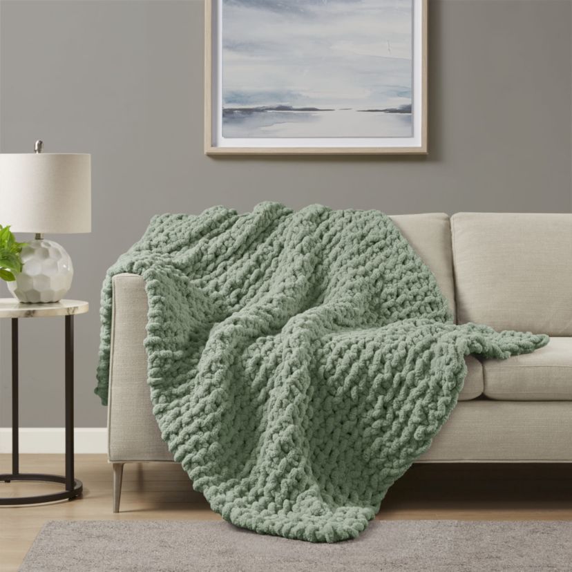 Chenille Chunky Knit Throw