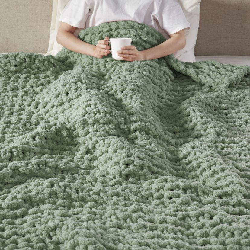 Chenille Chunky Knit Throw