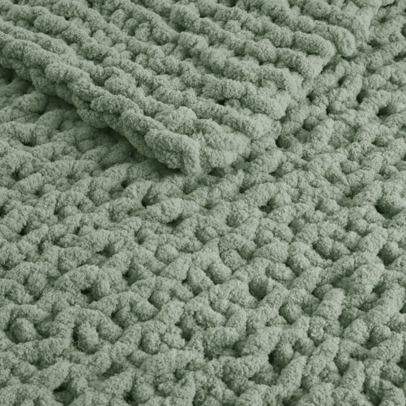 Chenille Chunky Knit Throw