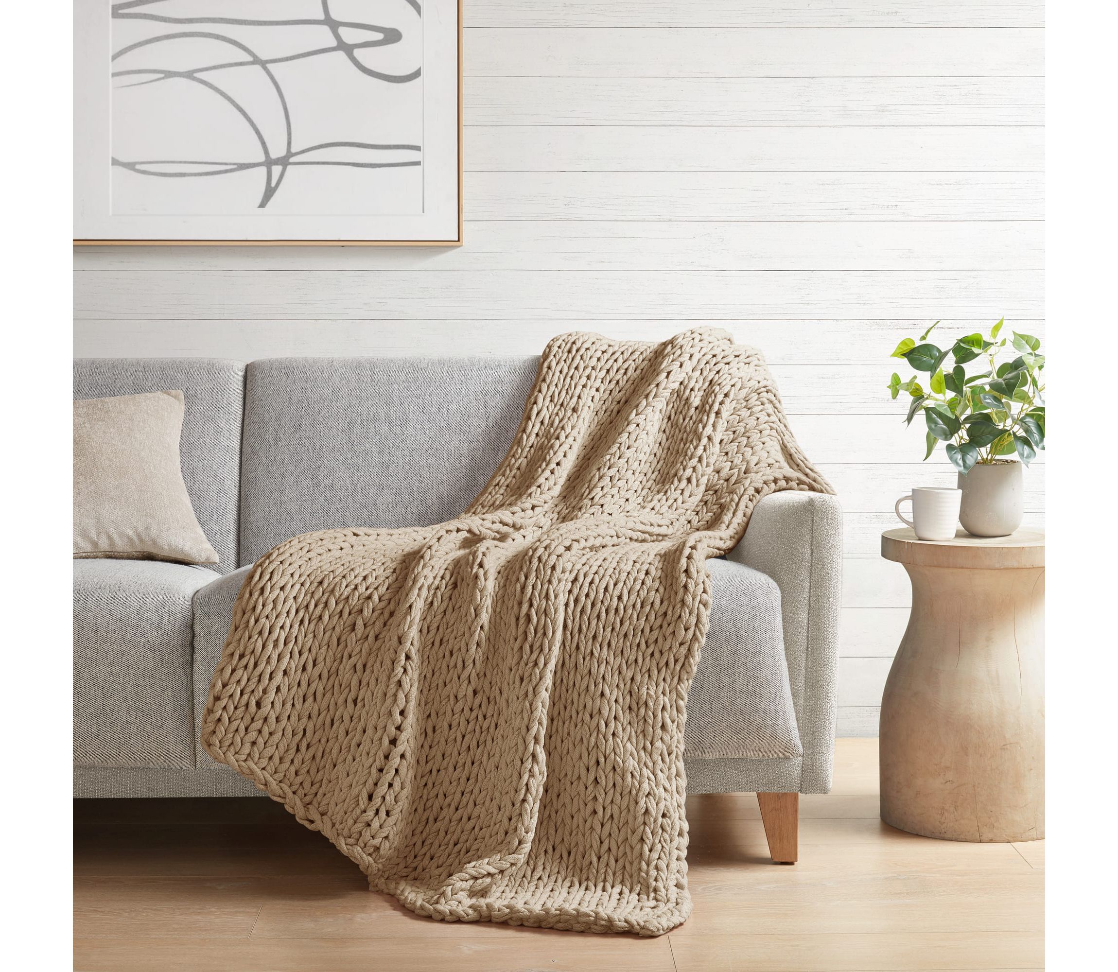 Hand Made Chunky Double Knit Throw Blanket
