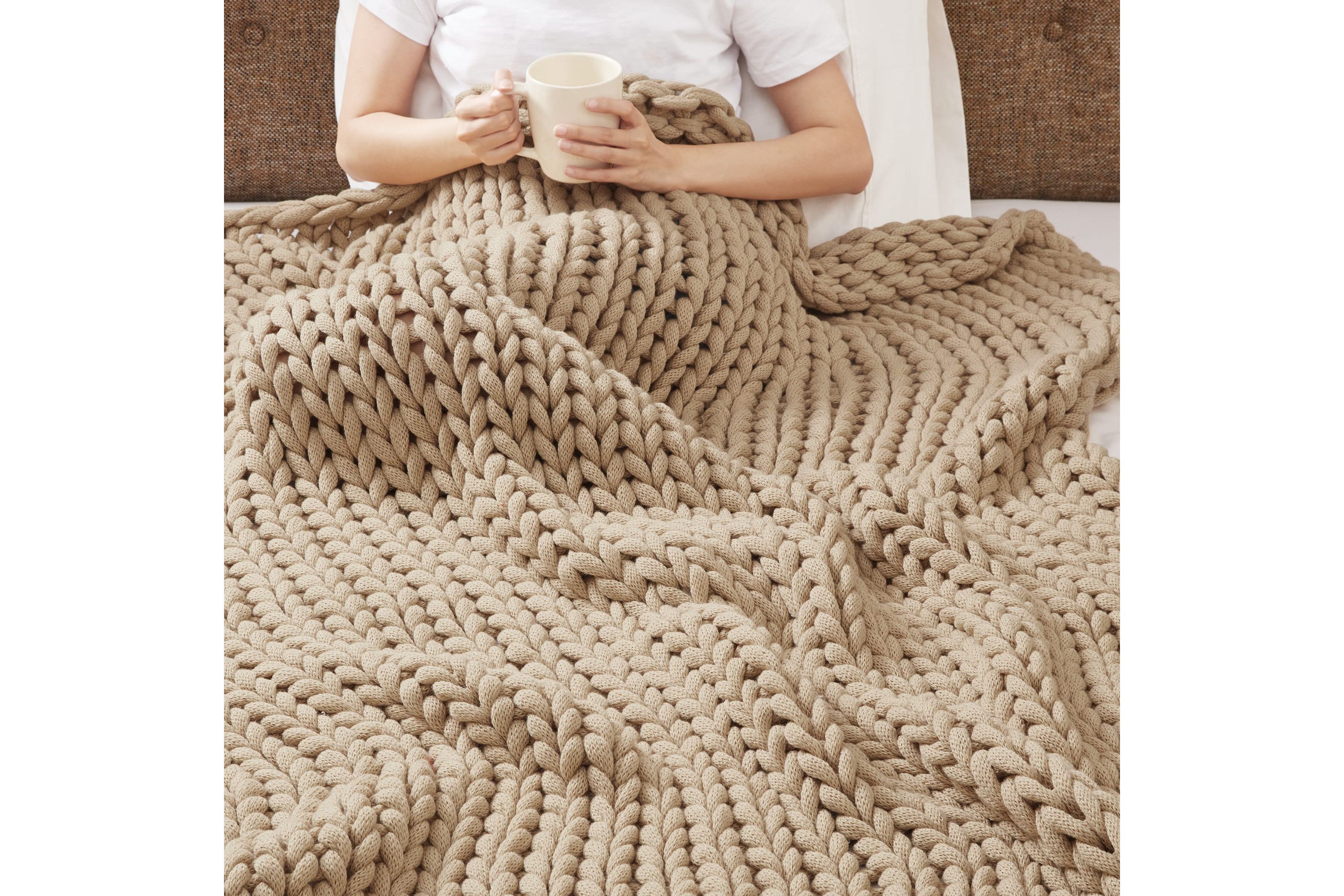 Hand Made Chunky Double Knit Throw Blanket