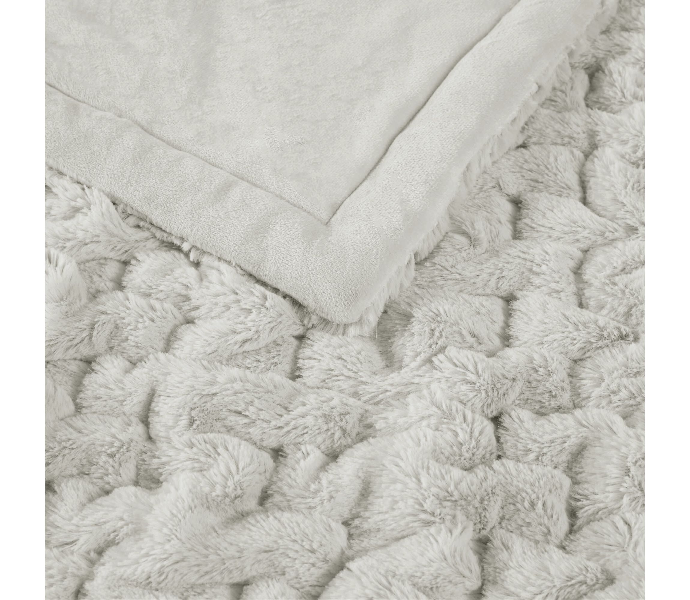 Ruched Fur Throw