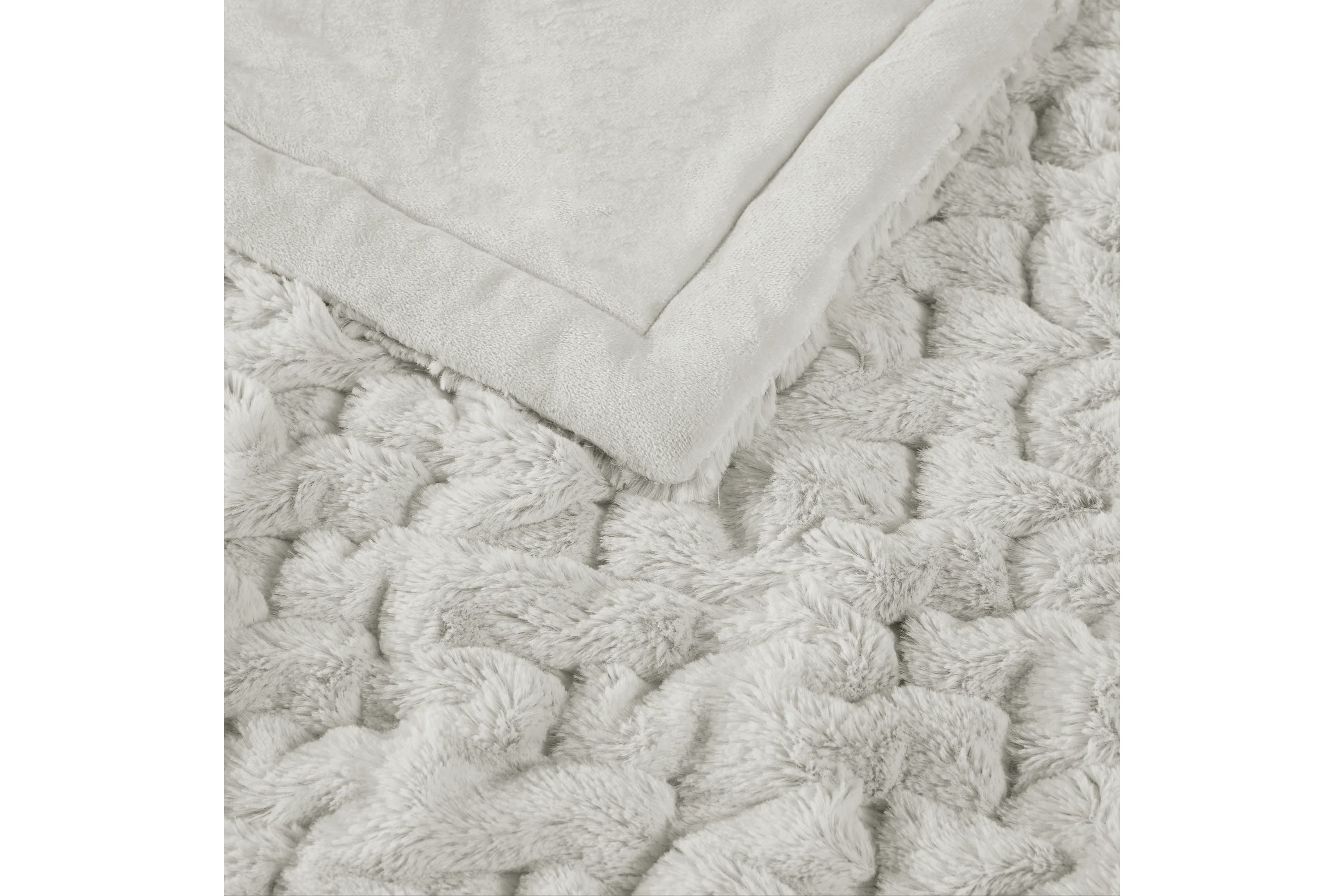 Ruched Fur Throw