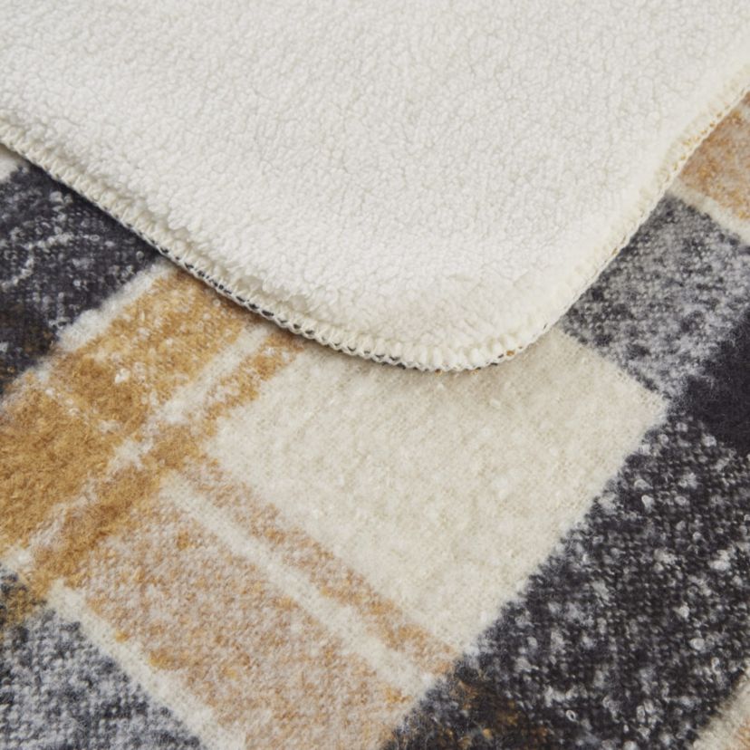Bloomington Faux Mohair to Sherpa Throw