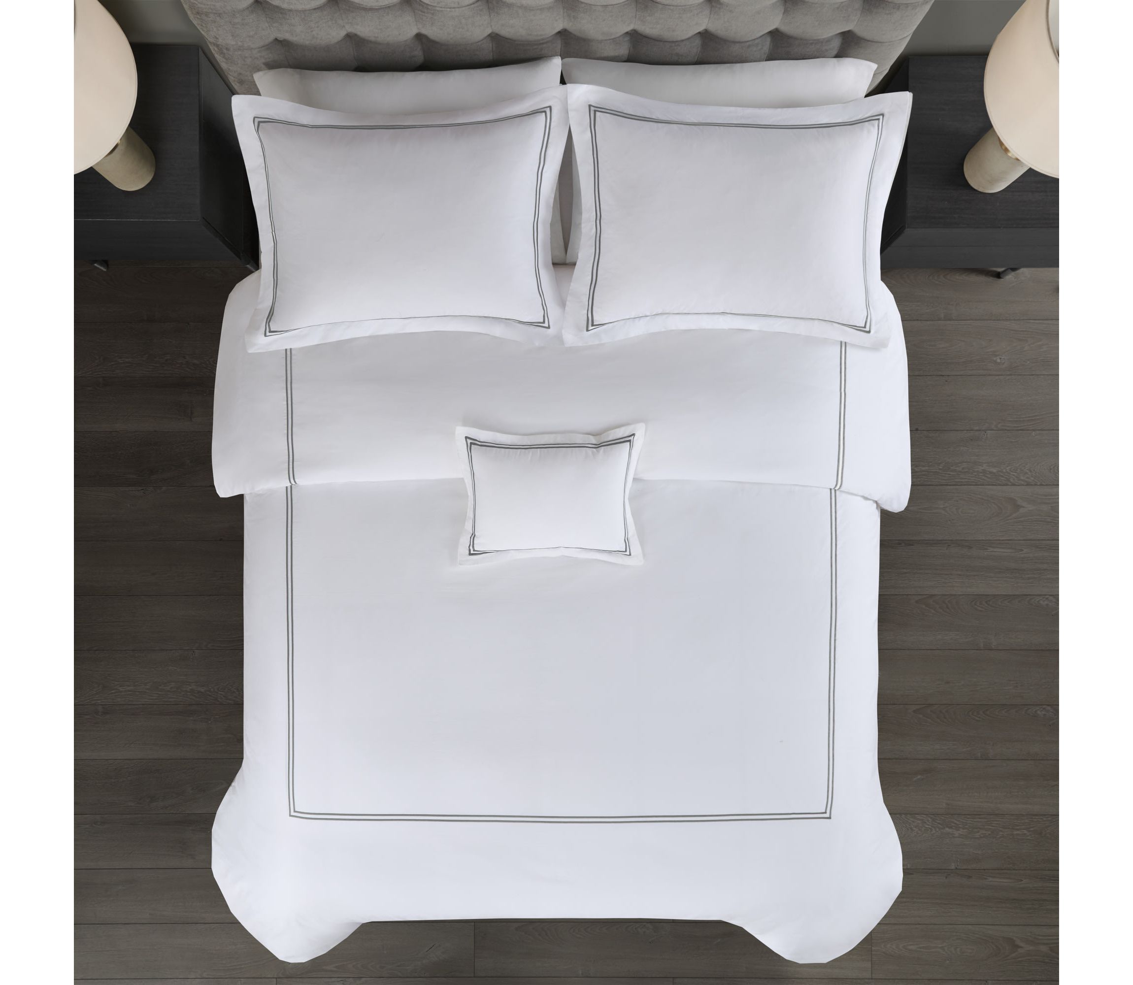 500 Thread Count Luxury Collection 100% Cotton Sateen Embroidered Comforter Set