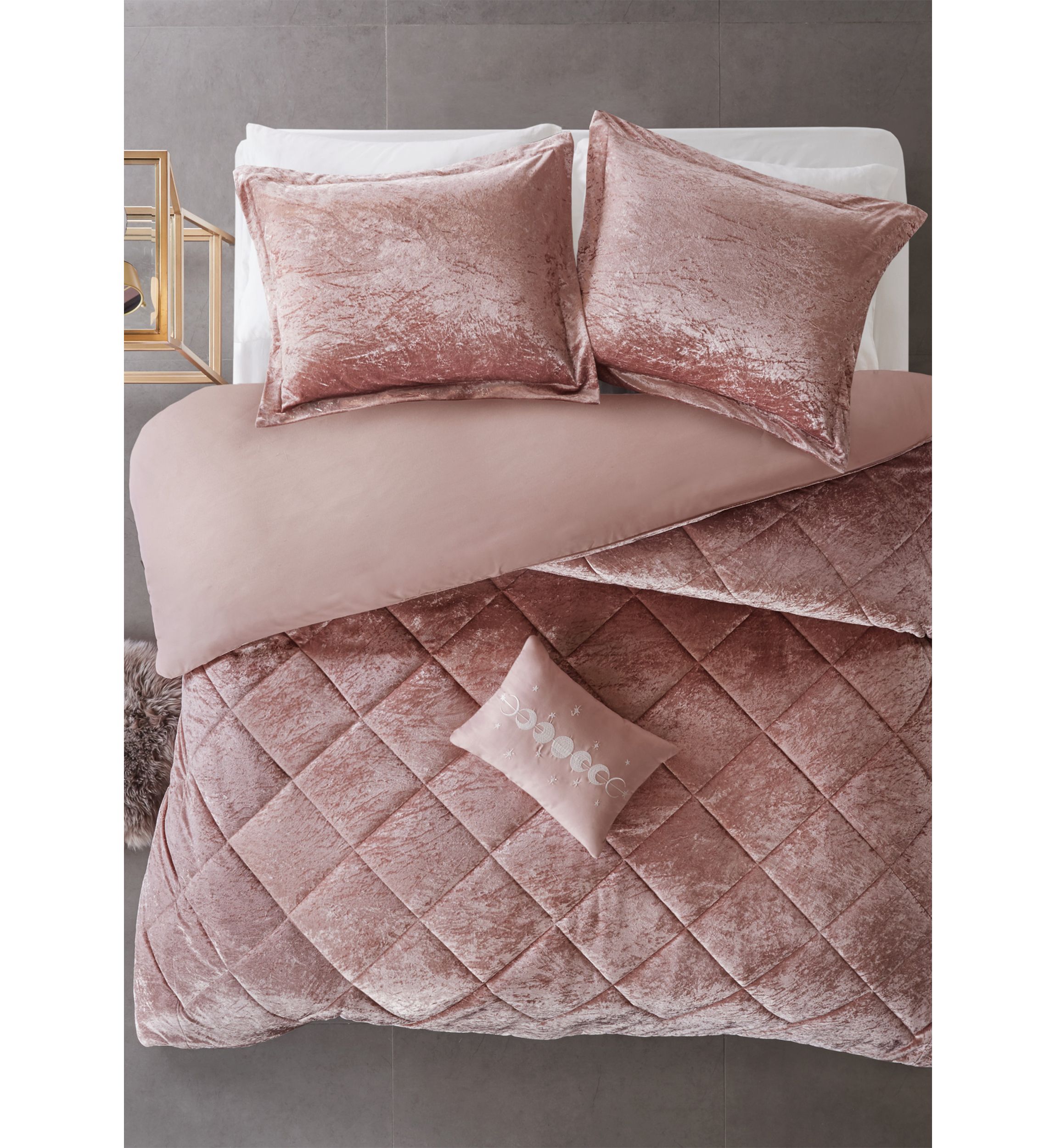Felicia 3 Piece Velvet Duvet Cover Set