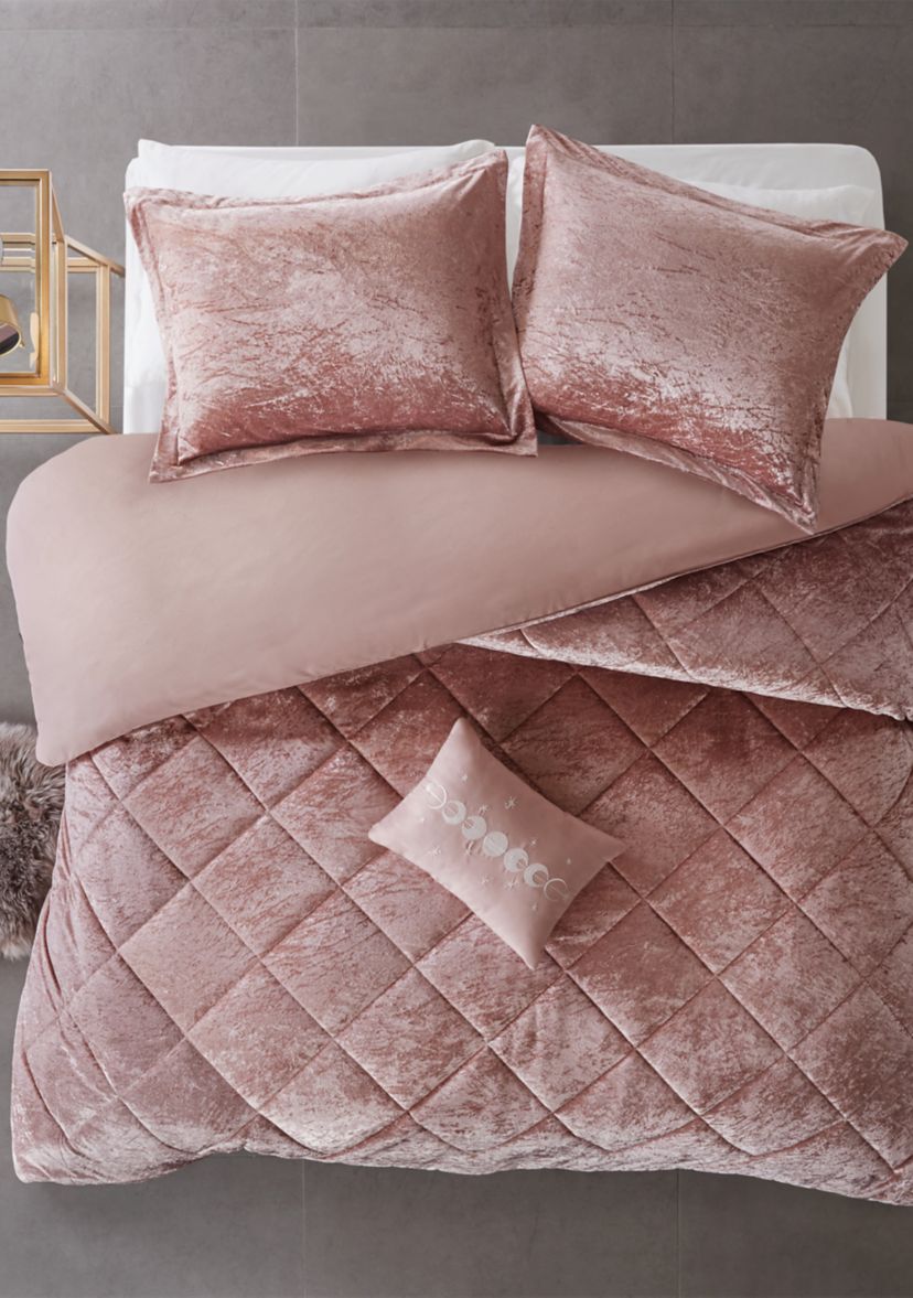 Felicia 3 Piece Velvet Duvet Cover Set