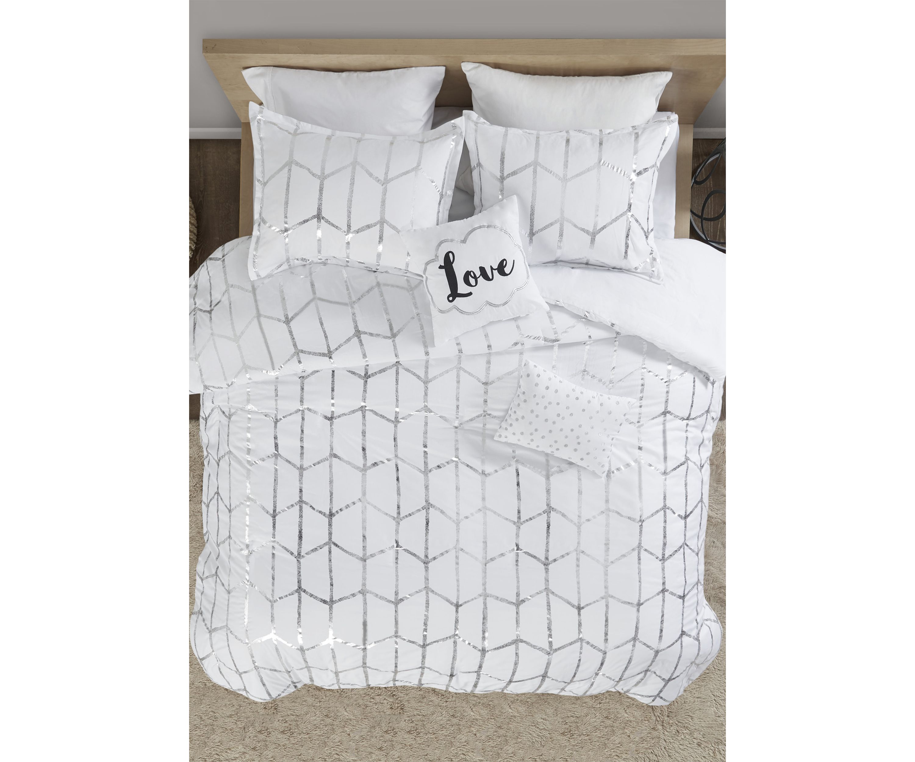 4 Piece Raina Printed Duvet Cover Set