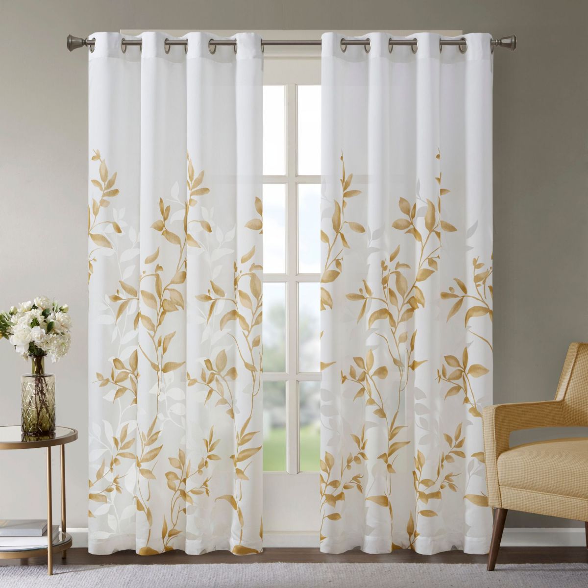Cecily Burnout Printed Window Panel